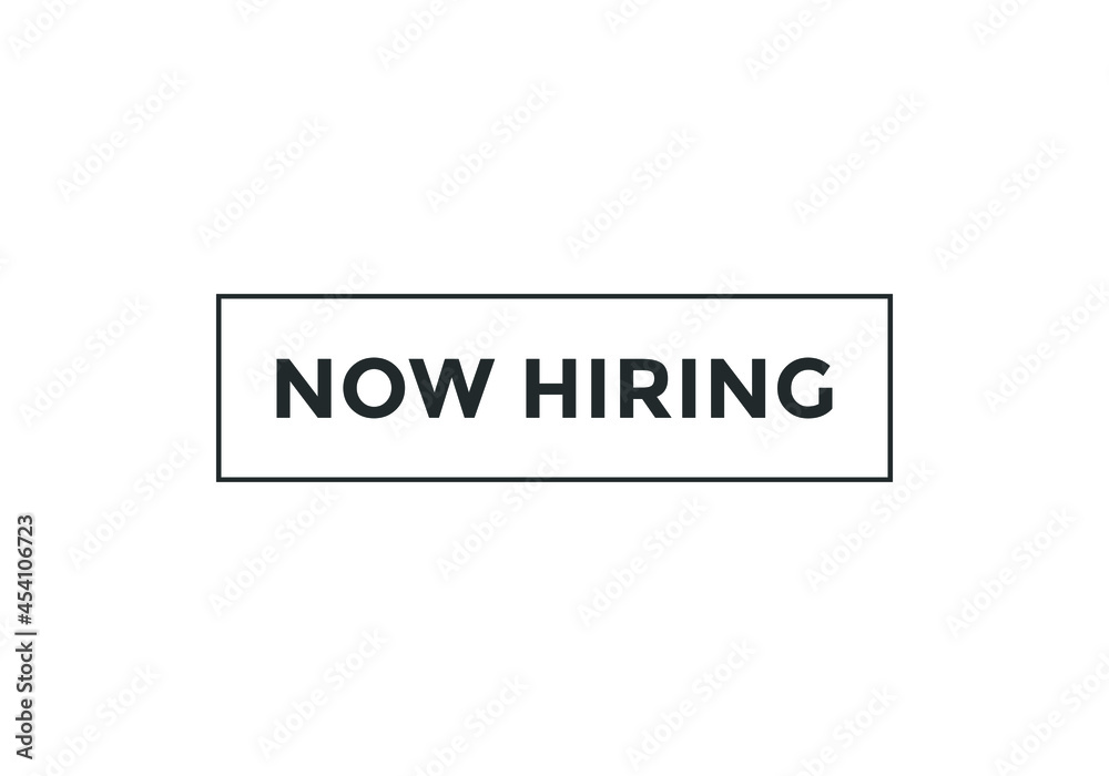 now hiring text sign icon web button. template now hiring text sign icon web button. template