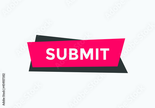 submit text button. square shape web button submit