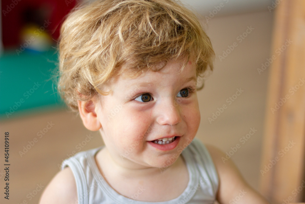portrait of a child at home
