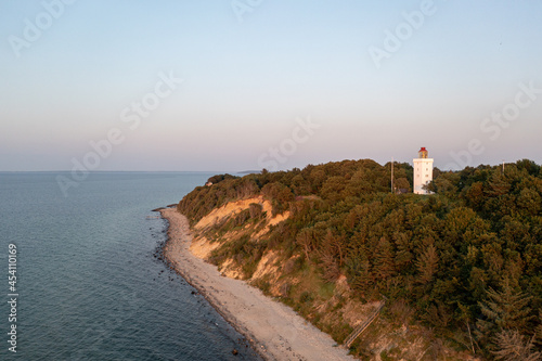 Aerial View of Nakkehoved Lighthouse in North Zealand