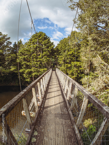 suspension bridge at Karangahake Gorge track. photo