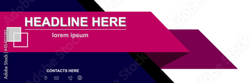 Full editable Colorful creative web banner design vector template download. 