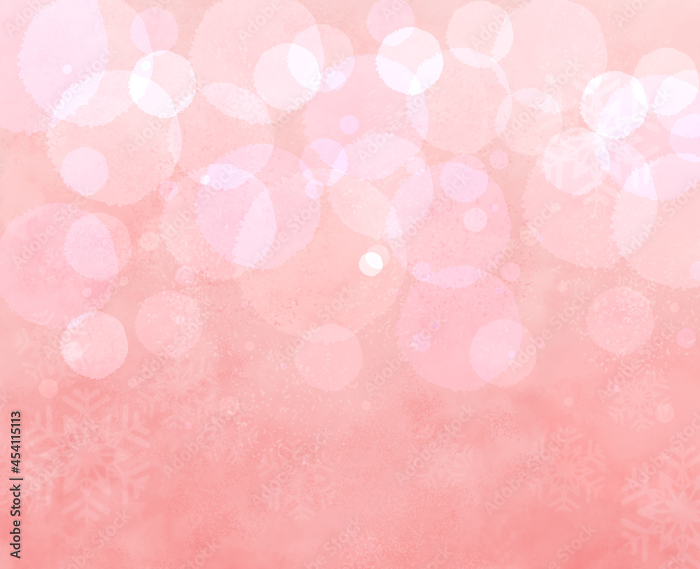 Christmas background of crystals and light Pink Christmas background of crystals and light Pink