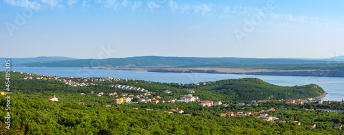Panoramic view of the island of Krk in Croatia