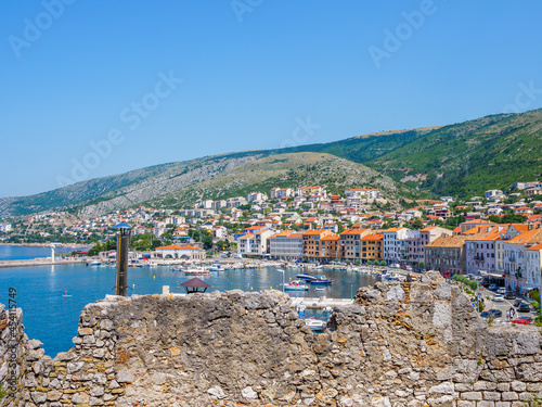 City of Zengg in Croatia with port photo