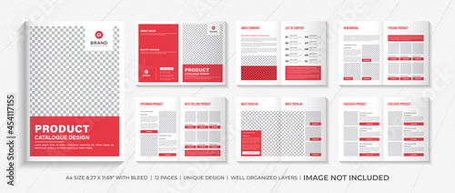 Modern product catalog design template, Company product catalogue design template, Minimalist product brochure template design, photo