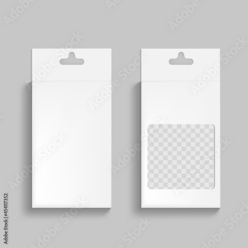 Paper Packaging Box With Hanging Hole And Window photo