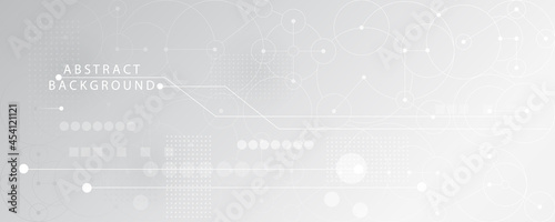 Abstract lines and dots connect background. Technology connection digital data and big data concept.