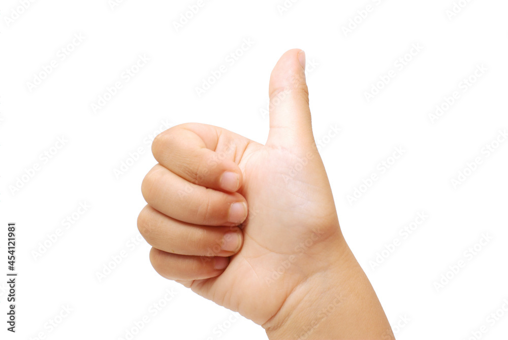 Thumb up isolated on a white background Thumb up isolated on a white background