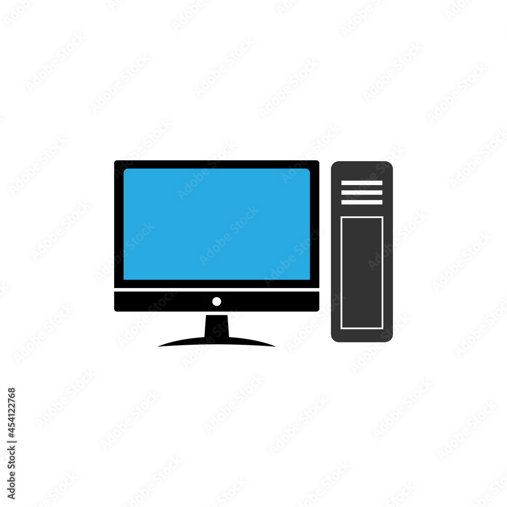 Pc computer icon design illustration template Pc computer icon design illustration template