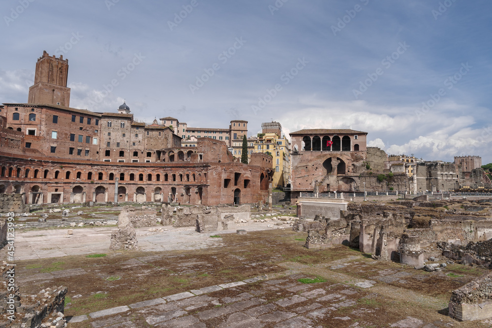 Forum of Trajan, Trajan's Market, along street dei Fori Imperiali in Rome