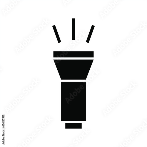 Flashlight symbol modern simple vector icon on white background. color editable eps 10