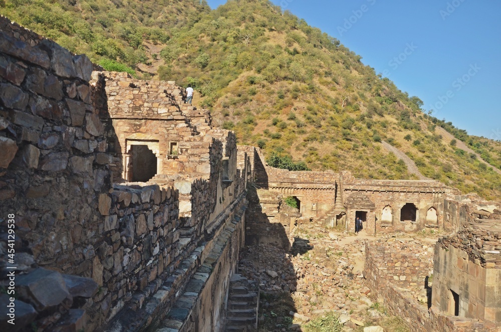  16th-century old haunted Bhangarh fort,alwar,rajasthan,india