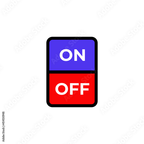 on off button icon logo design