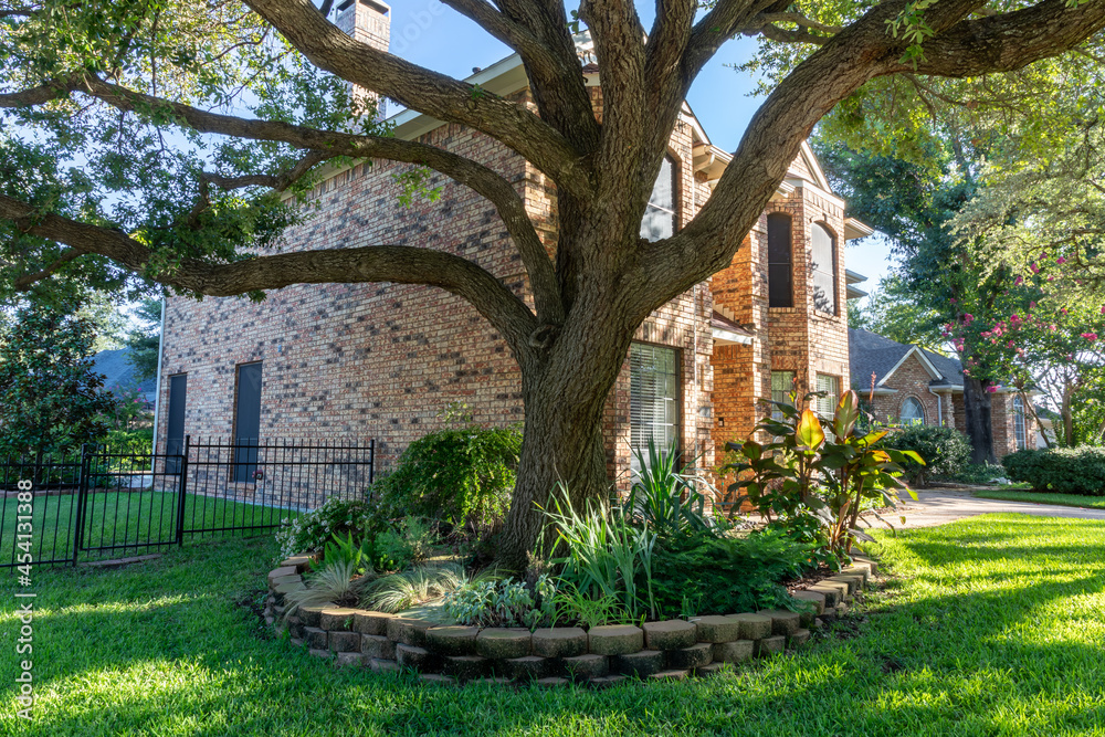 Exterior of a single family home in Texas, USA