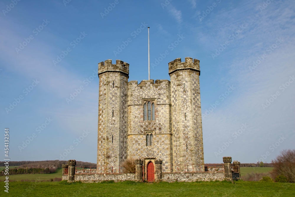 Historic Hiorne's Tower commissioned by the Duke of Norfolk in Arundel West Sussex England