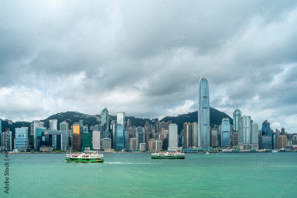 Fototapeta premium Hong Kong Cityscape in Fog
