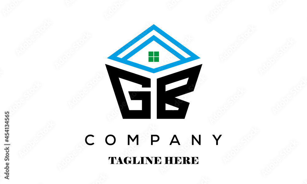 GB real estate latter logo vector