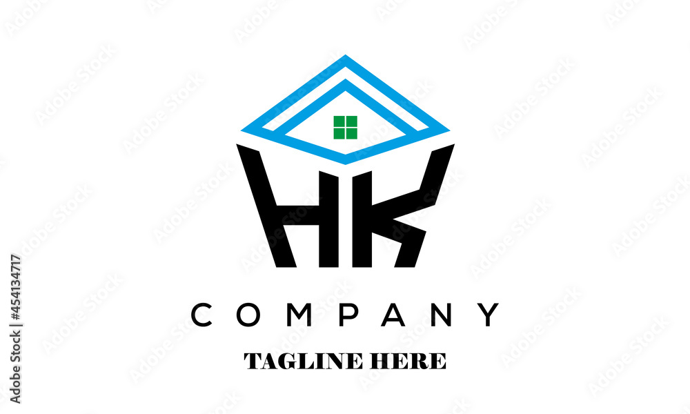 HK real estate latter logo vector