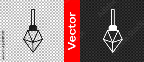 Black Magic stone icon isolated on transparent background. Fantasy crystal. Jewelry gem for game. Vector