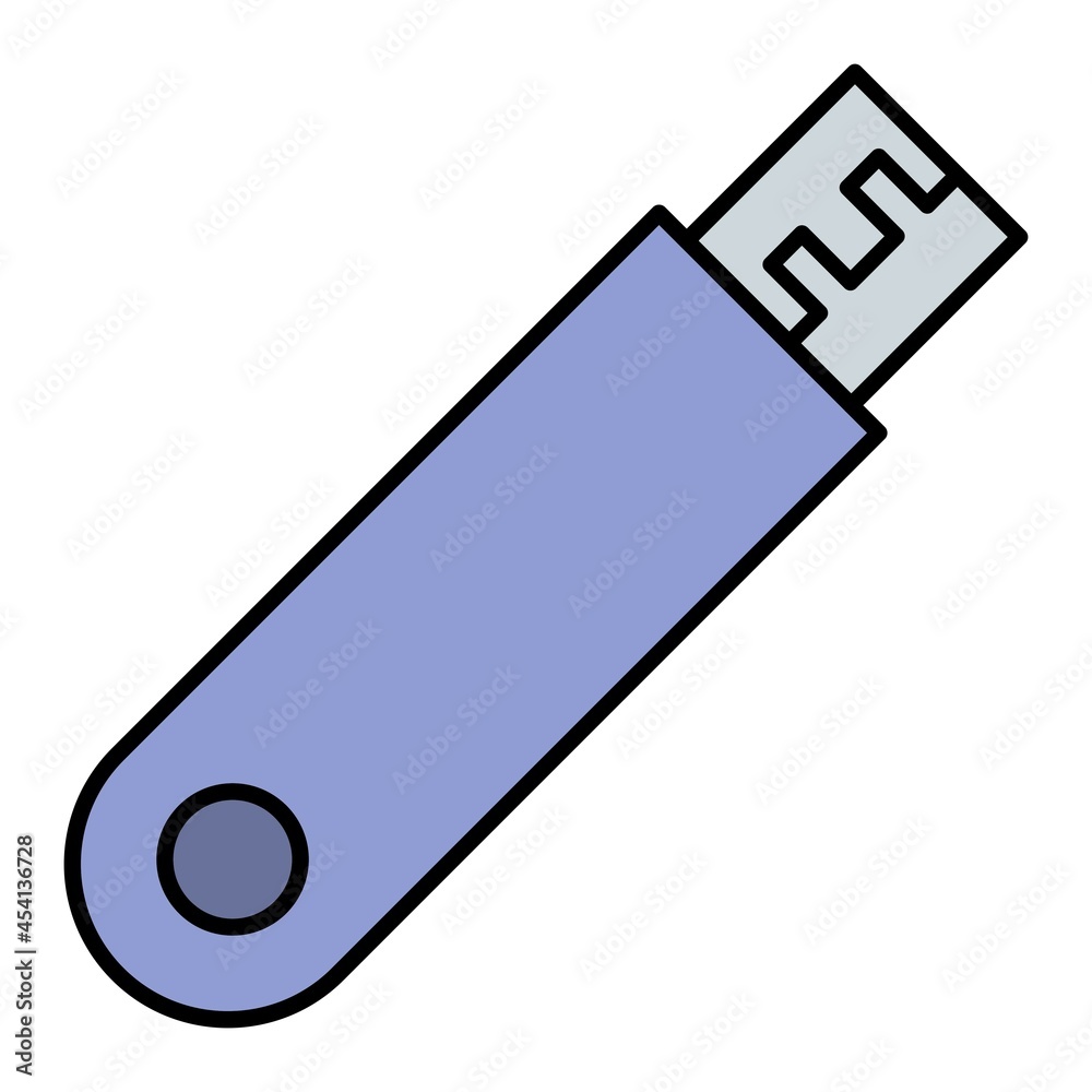 Vector Flash Drive Filled Outline Icon Design Vector Flash Drive Filled Outline Icon Design