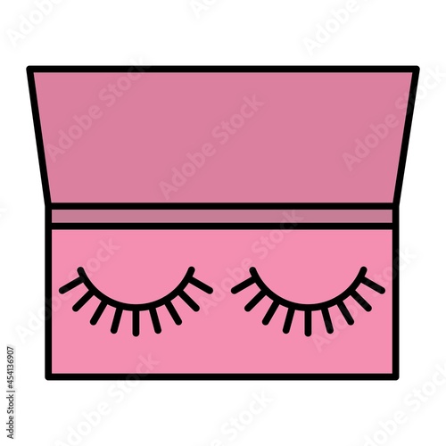 Vector Eyelashes Filled Outline Icon Design