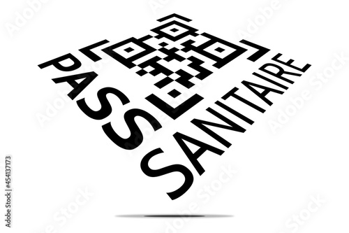 Logo Pass Sanitaire QR Code Gris n°3