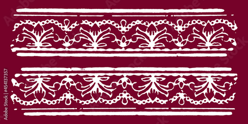 Original Indian Stamp Printing Border