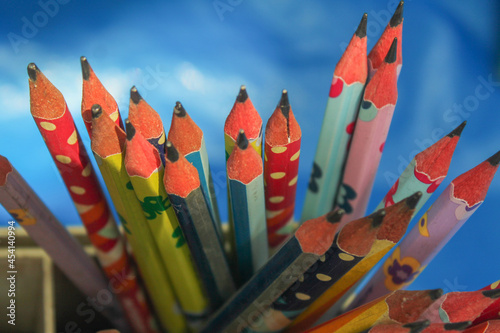 pencils in a row