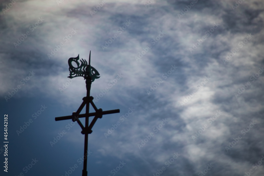 cross on the top of the sky cross on the top of the sky