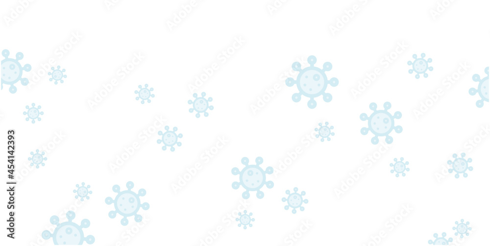 Fototapeta premium Corona virus pattern background for website or wrapping paper.COVID -19 simple pattern background illustration(Blue version).