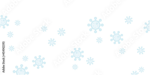 Corona virus pattern background for website or wrapping paper.COVID -19 simple pattern background illustration(Blue version).