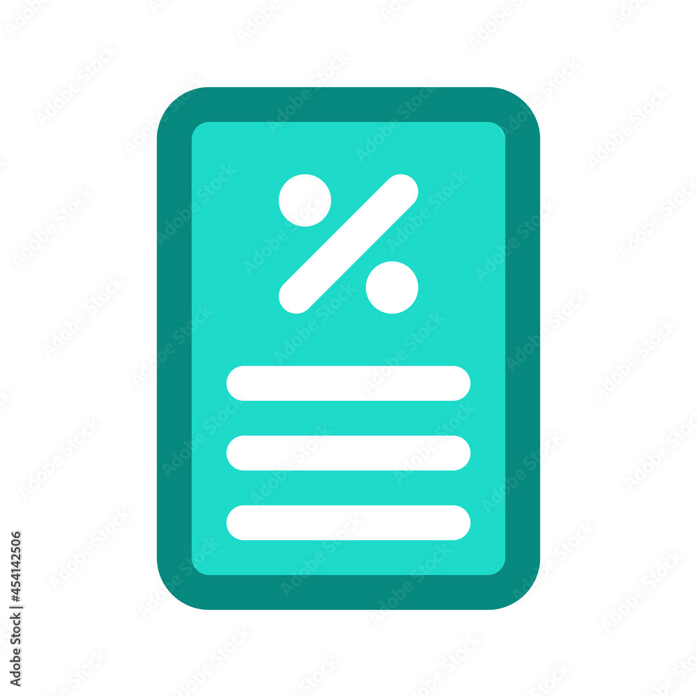 Illustration vector graphic icon of Tax. Filled Line Style Icon. Vector illustration isolated on white background. Perfect for website or application design.