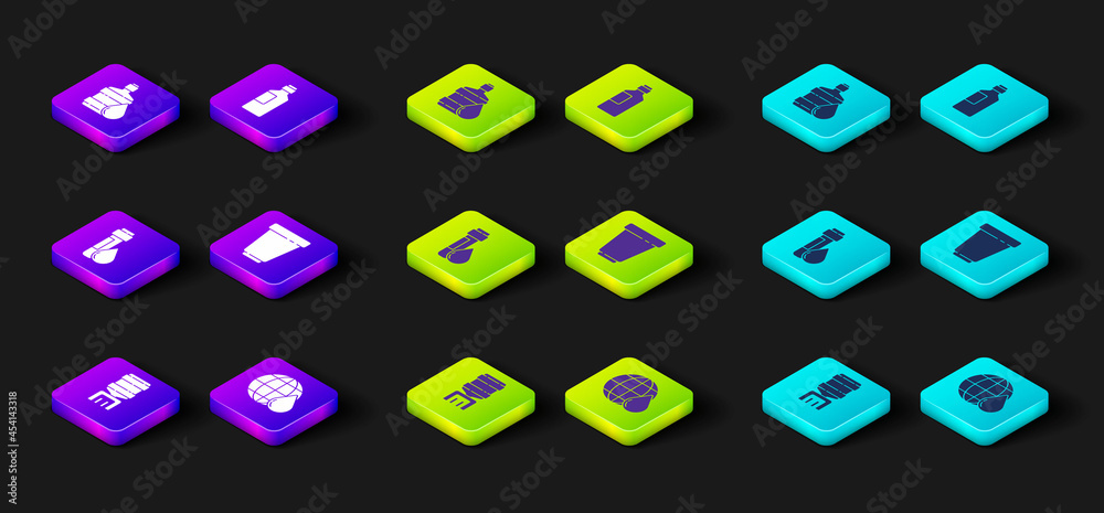 Set Water cooler, Earth planet in water drop, Test tube with, filter cartridge, Bottle of and Big bottle clean icon. Vector Set Water cooler, Earth planet in water drop, Test tube with, filter cartridge, Bottle of and Big bottle clean icon. Vector