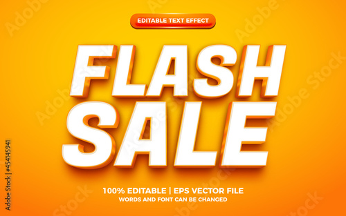 orange flash sale 3d editable text effect