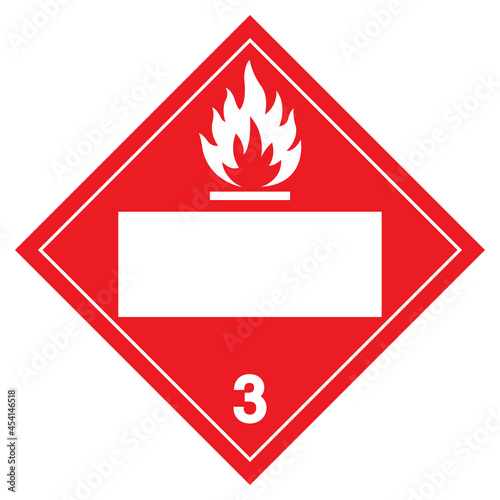 Class 3 Flammable Liquid Symbol Sign ,Vector Illustration, Isolate On White Background Label .EPS10