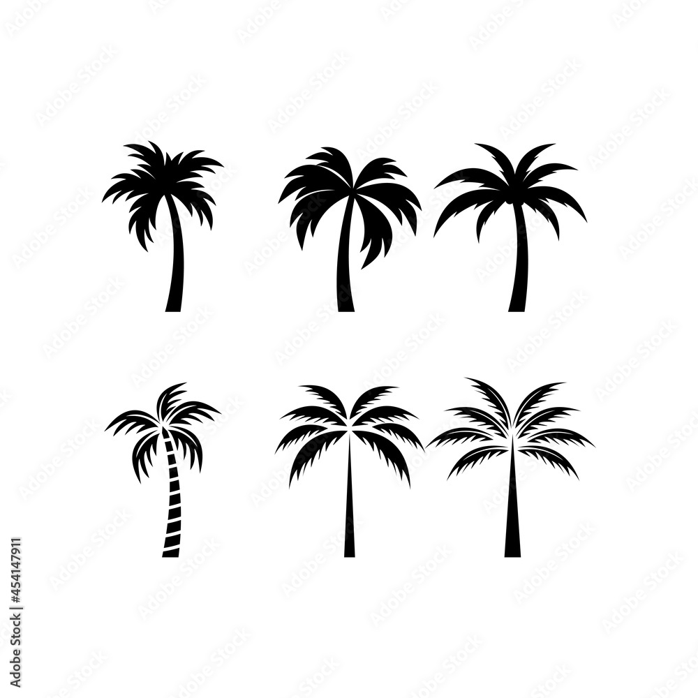 Vector logo design template with palm tree - abstract summer and vacation badge and emblem for holiday rentals, travel services, tropical spa and beauty studios.