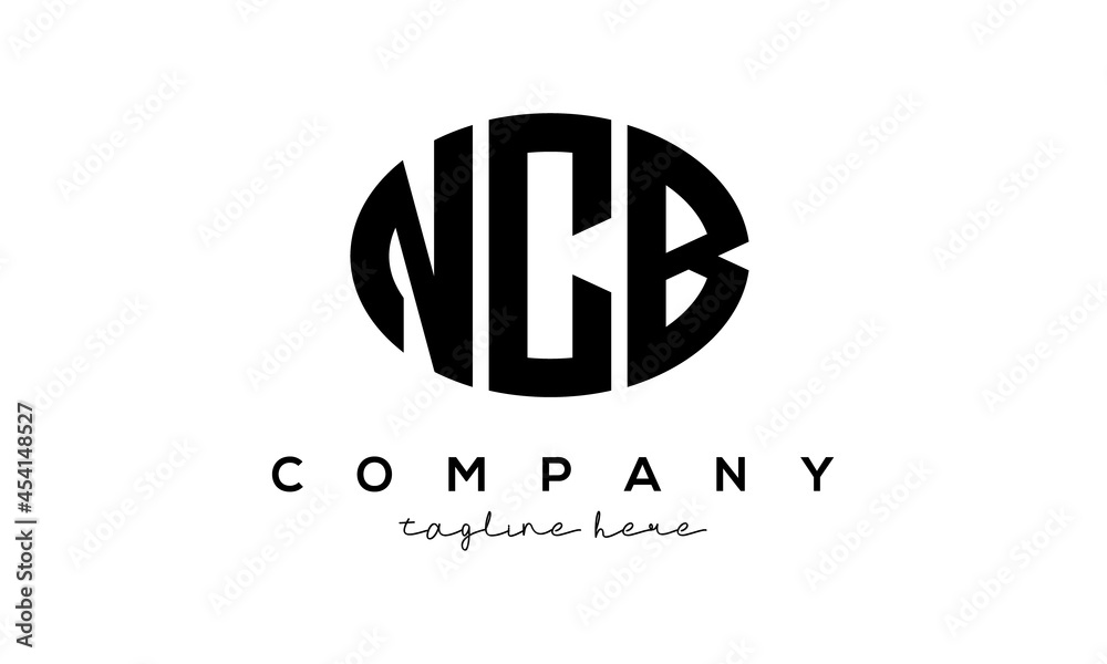 NCB three Letters creative circle logo design