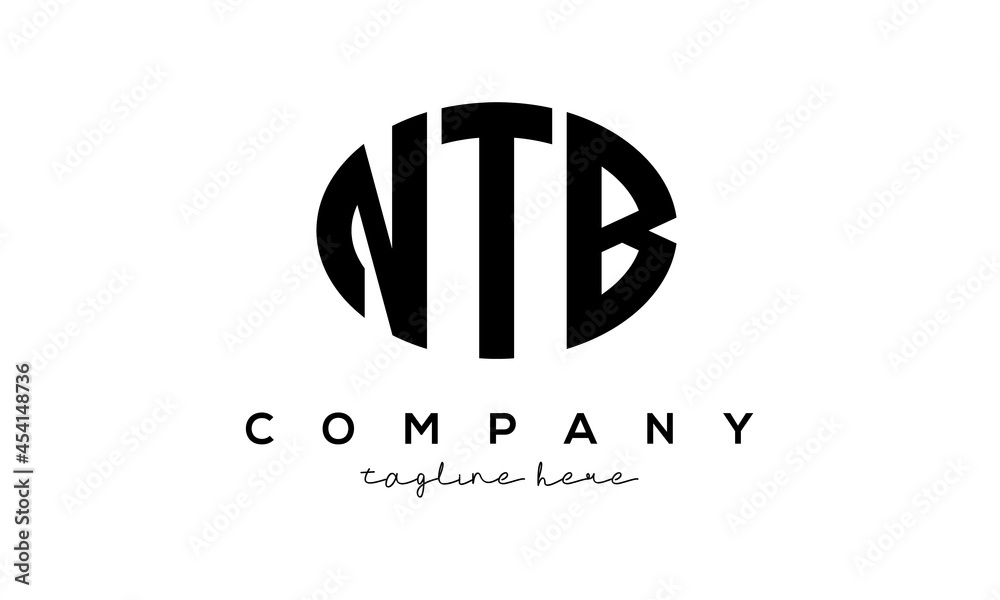 NTB three Letters creative circle logo design
