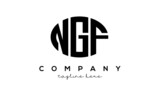 NGF three Letters creative circle logo design