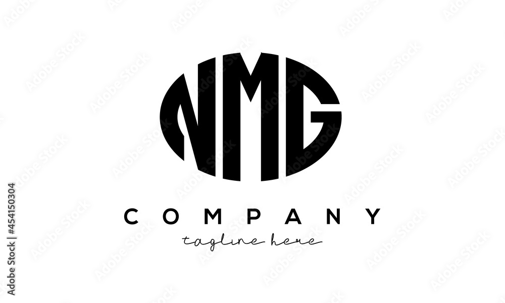 NMG three Letters creative circle logo design NMG three Letters creative circle logo design