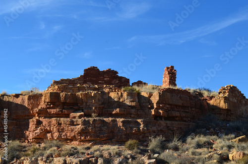 Red Rock Ruins of Lomaki in Wupatki National Monument