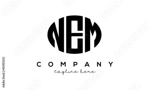 NEM three Letters creative circle logo design