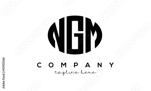 NGM three Letters creative circle logo design photo