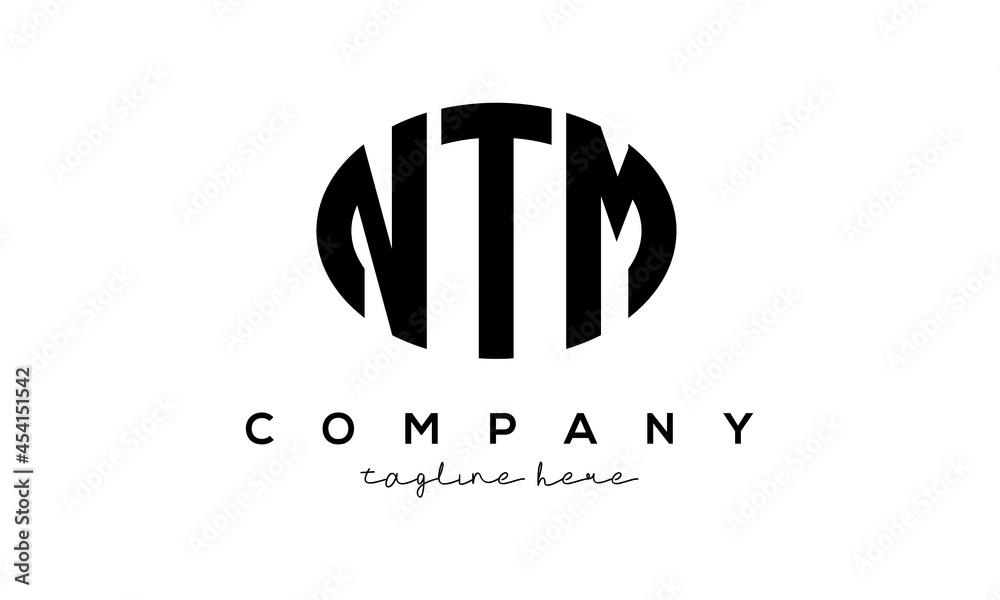 NTM three Letters creative circle logo design