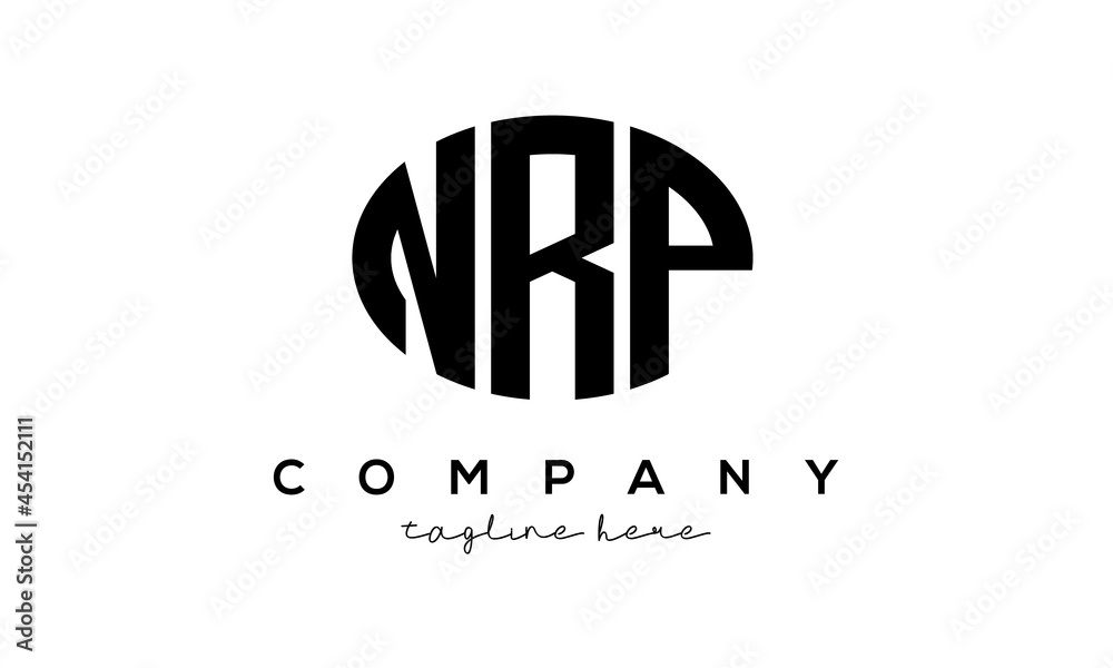 NRP three Letters creative circle logo design