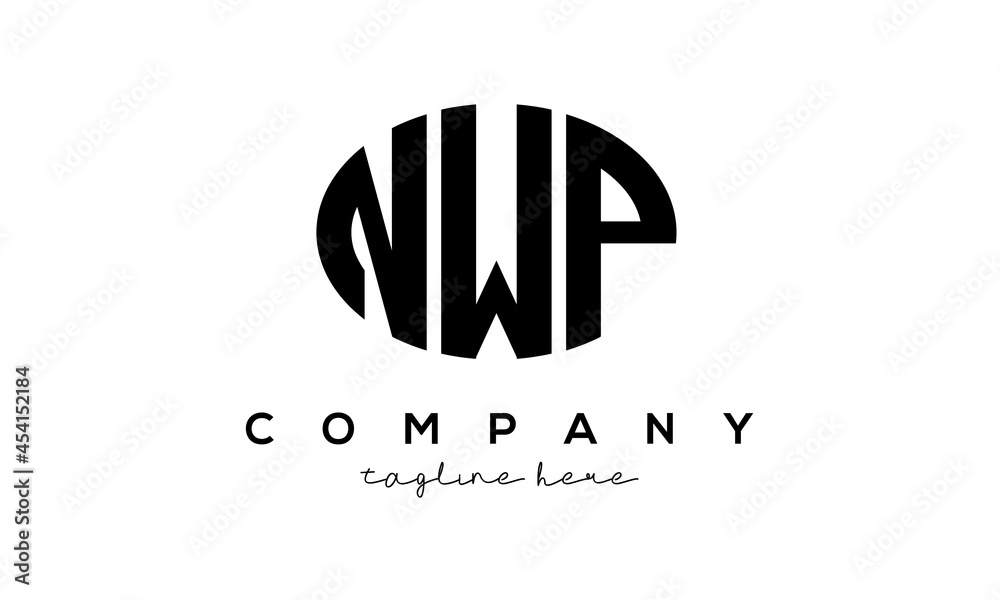NWP three Letters creative circle logo design NWP three Letters creative circle logo design
