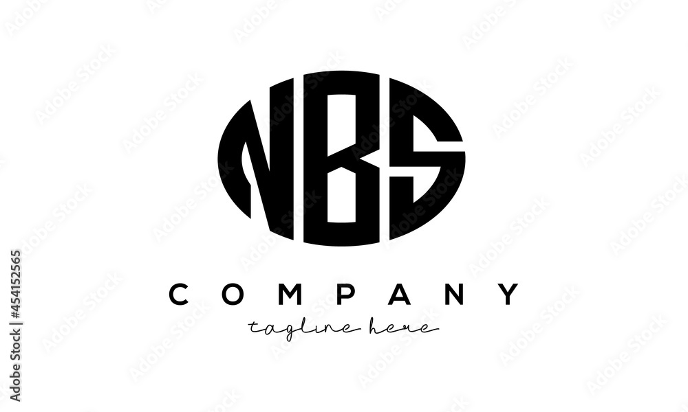 NBS three Letters creative circle logo design NBS three Letters creative circle logo design