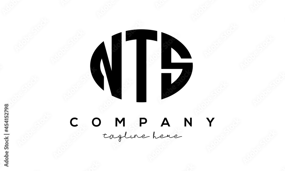 NTS three Letters creative circle logo design