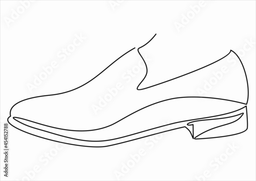 Men's Shoes continuous one line drawing minimalism design